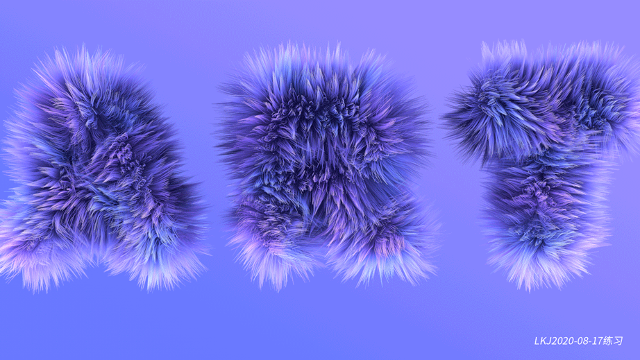 毛发练习C4D（图ZMjc5NTM1MzMy） - 其他 - 站酷设计师奔跑的小wo牛原创素材 - 站酷ZCOOL