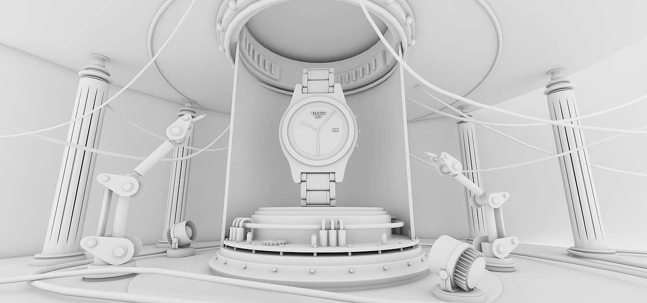 天梭手表C4D三维风格
