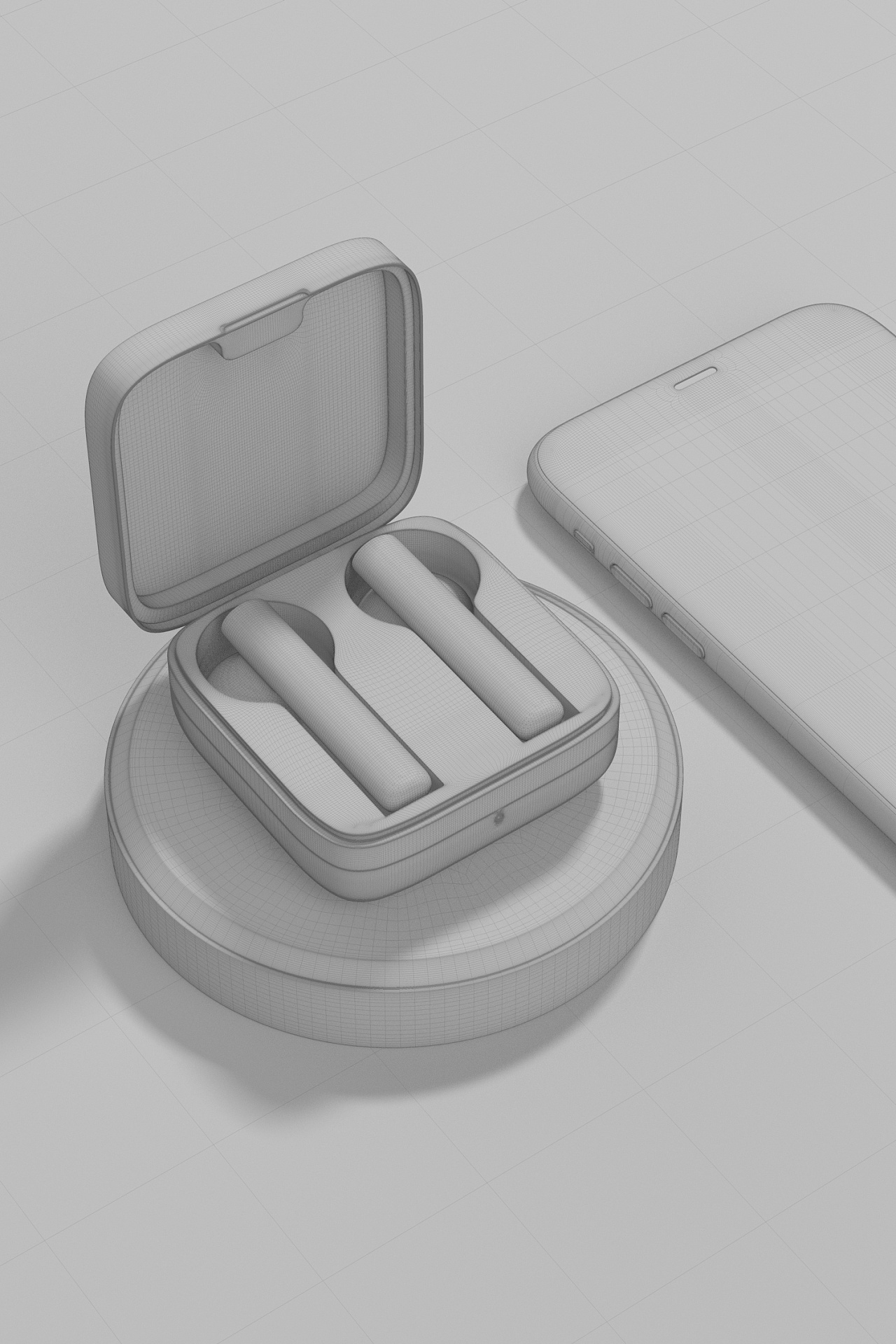 蓝牙耳机建模渲染