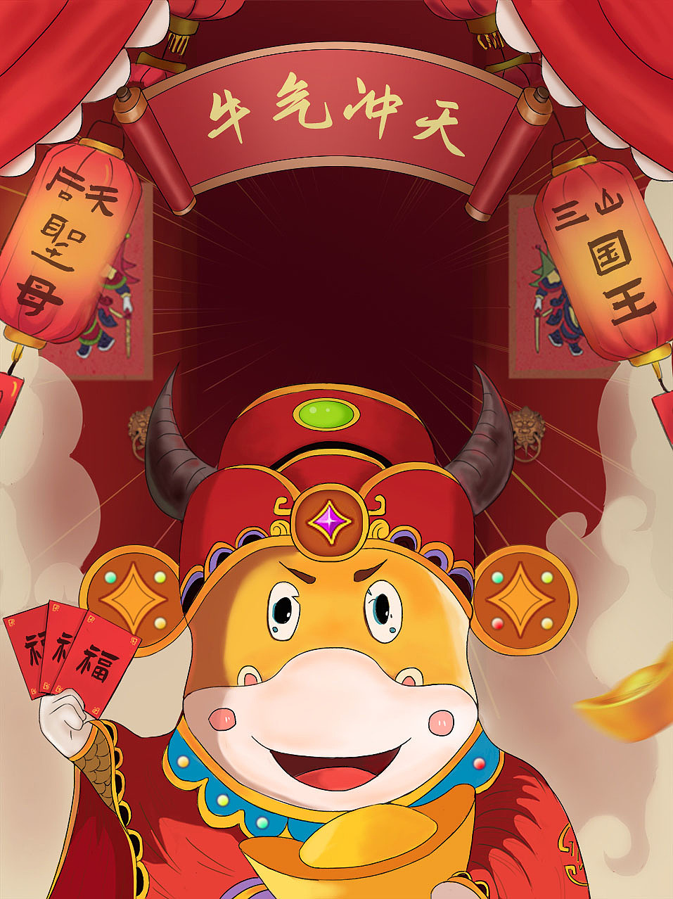 牛年红包（图ZMjQyMTEzMDQ4） - 创作习作 - 站酷设计师CV_十里原创素材 - 站酷ZCOOL