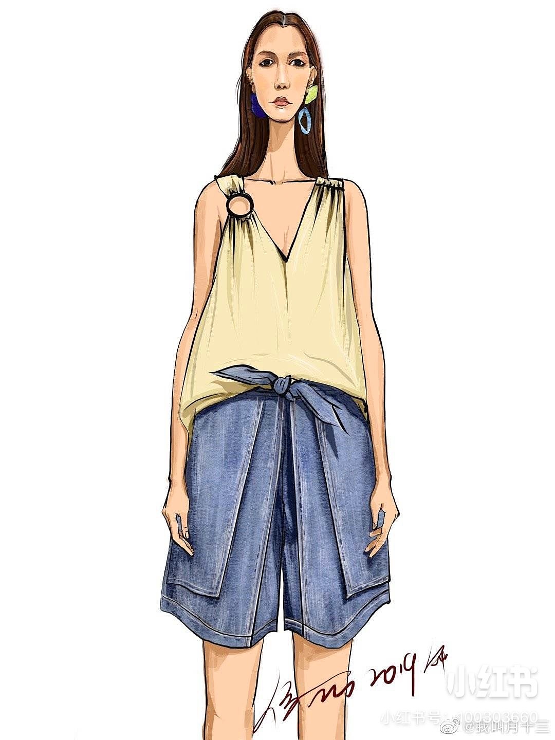 服装效果图练习（图ZMTY1NjEyOTA0） - 休闲/流行服饰 - 站酷设计师Z32833907原创素材 - 站酷ZCOOL