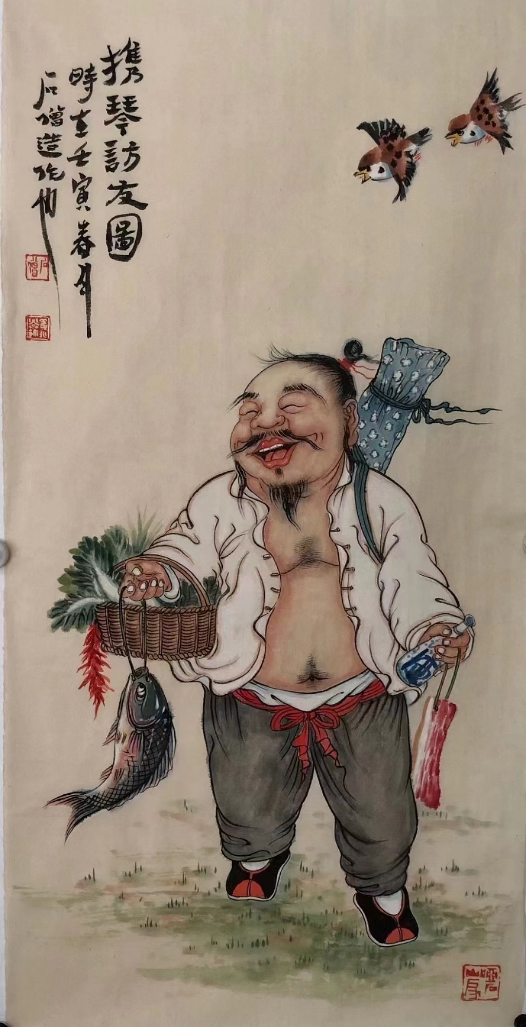 水墨人物画家石僧(姜兆兴)