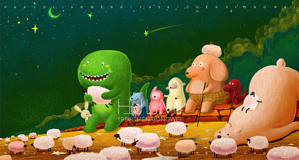 一只羊
两只羊<br>三只羊<br>四只羊<br>五只羊