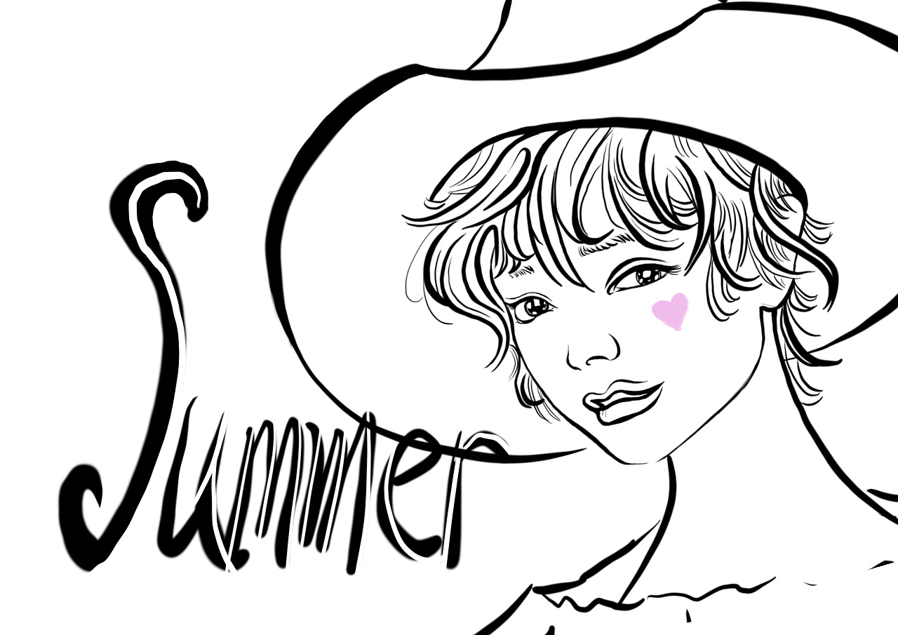 用线条来绘画插画习作