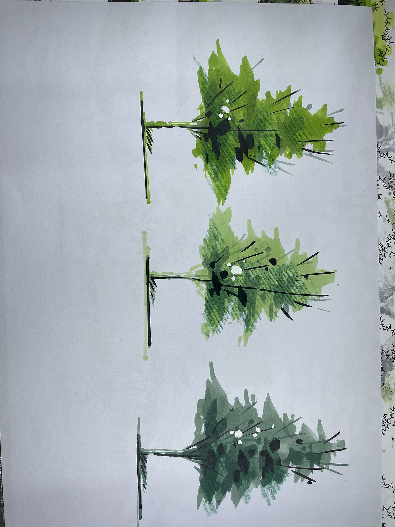 马克笔上色（图ZMjU0NDc0NzMy） - 景观设计 - 站酷设计师北流活活原创素材 - 站酷ZCOOL