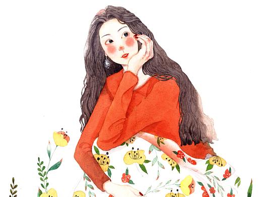 水彩人物插画