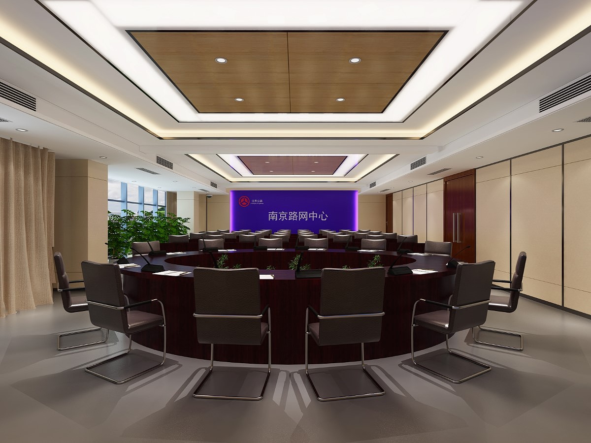 大型会议室3D模型图片下载_红动中国