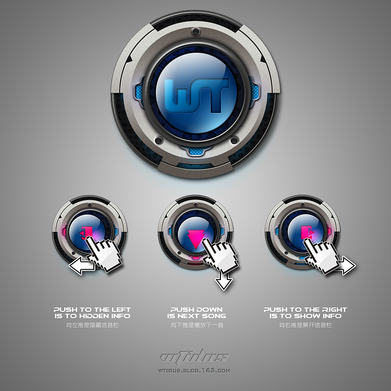 WT MUSIC PLAYER [续]（图ZMzY5NTYyNA==） - 主题/皮肤 - 站酷设计师Amoo阿毛原创素材 - 站酷ZCOOL