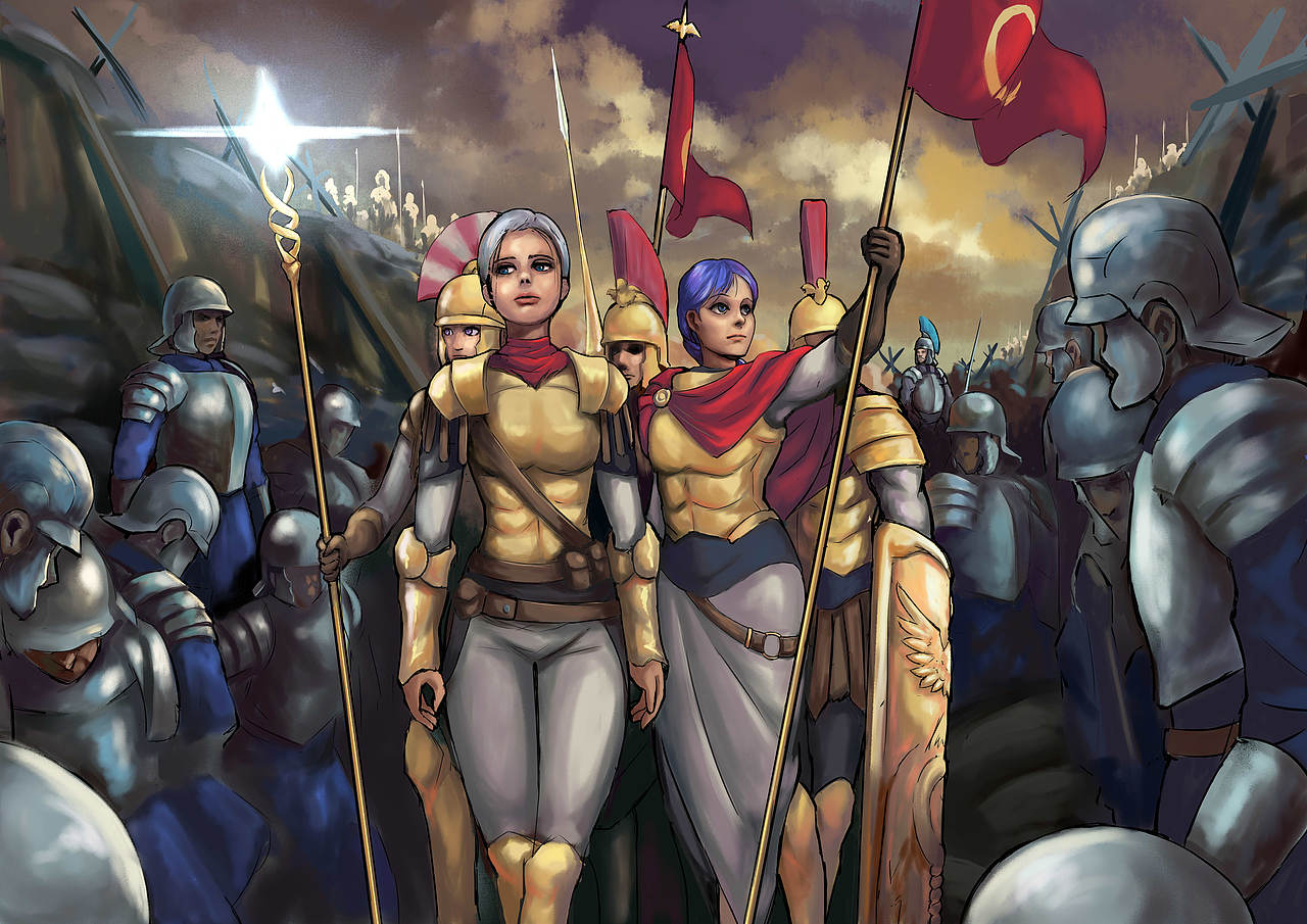 云端世界故事插画