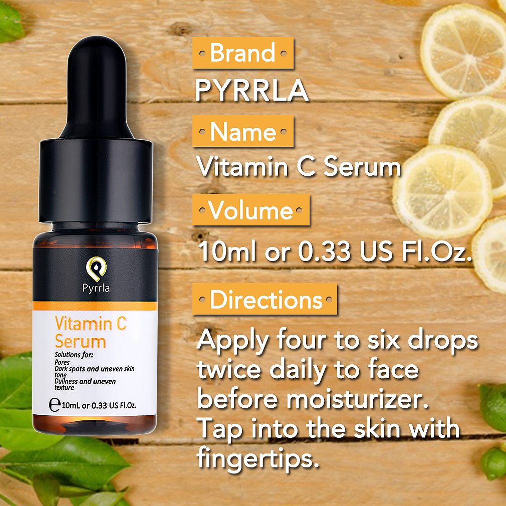 Pyrrla品牌维C精华液产品包装及主图设计