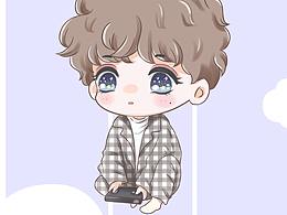 蔡徐坤手繪漫畫人物