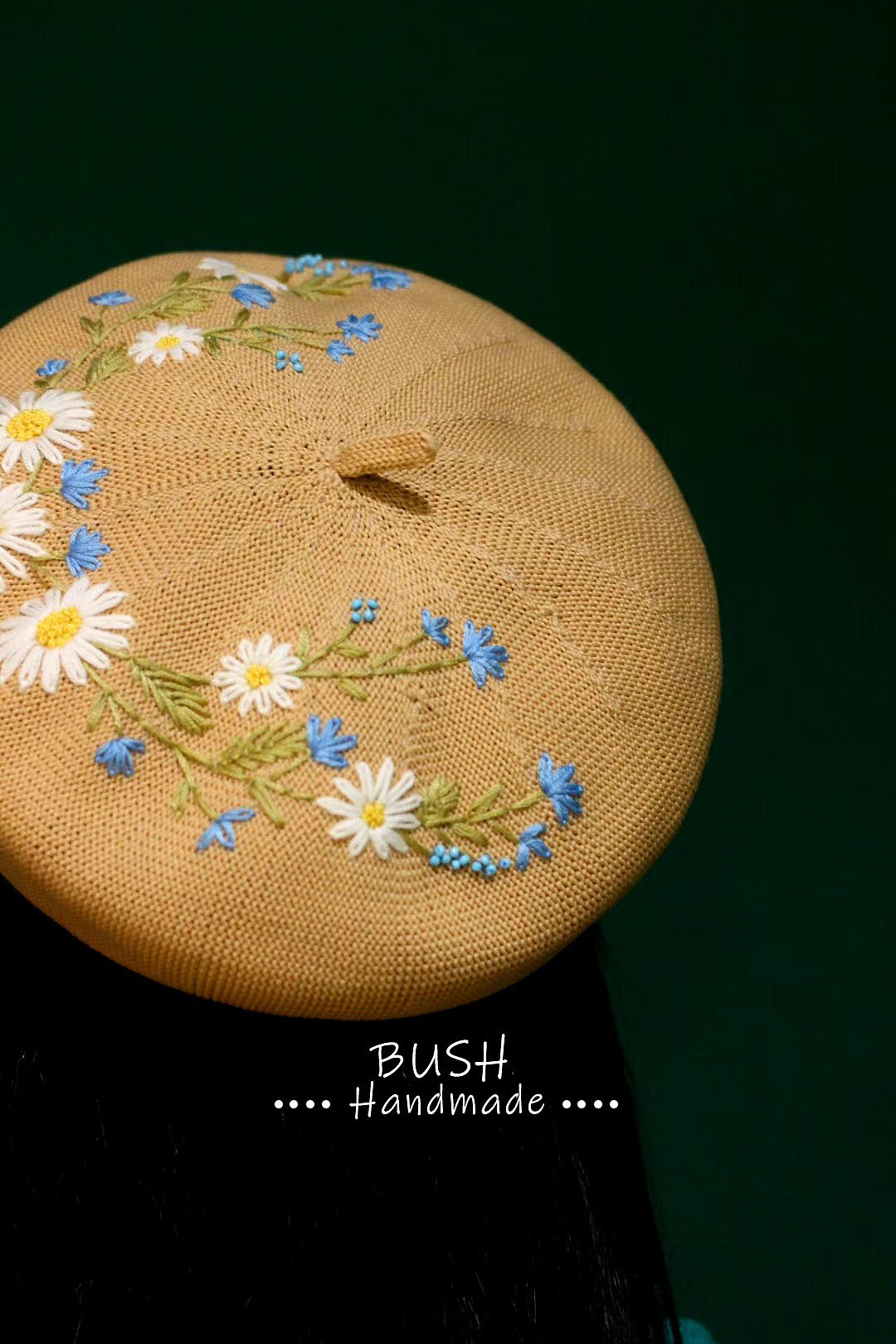 BUSH手工刺绣--布兮手工贝雷帽(三)