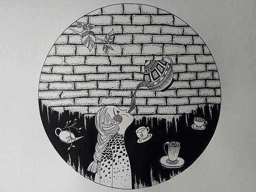 黑白装饰画