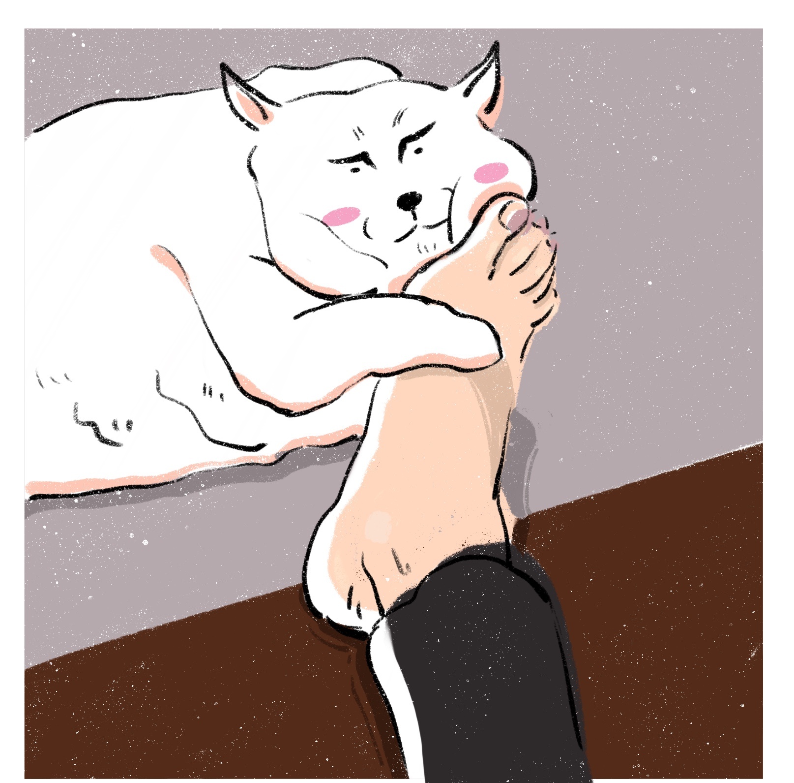 松开我的臭脚!哦不 .是香脚