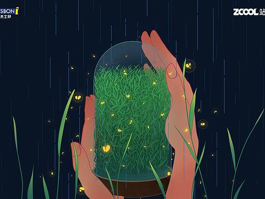 春潮帶雨，潤物無聲（個人主頁-ZNTE0ODY4NjQ=） - 商業(yè)插畫 - 站酷設計師鄧二塊原創(chuàng)素材 - 站酷ZCOOL