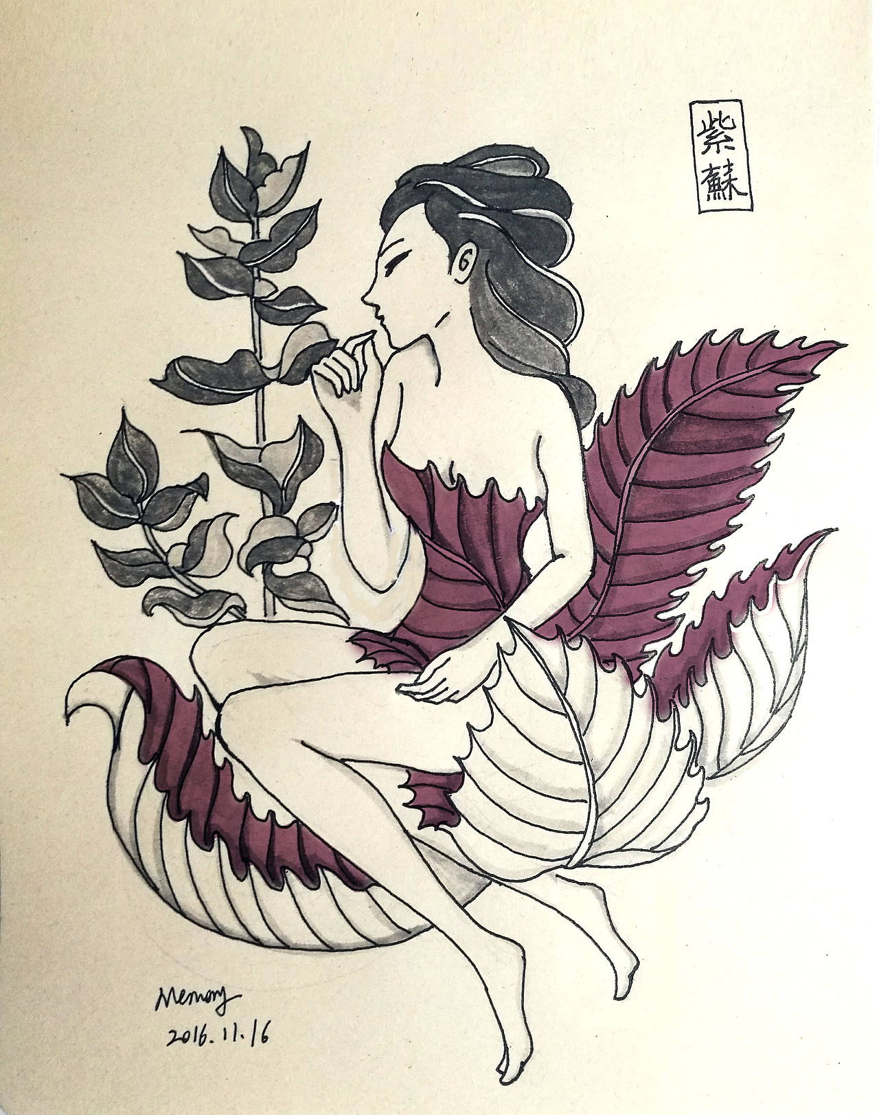 【花语系列】插画（图ZNjM5NzYxNzI=） - 创作习作 - 站酷设计师g_memory原创素材 - 站酷ZCOOL