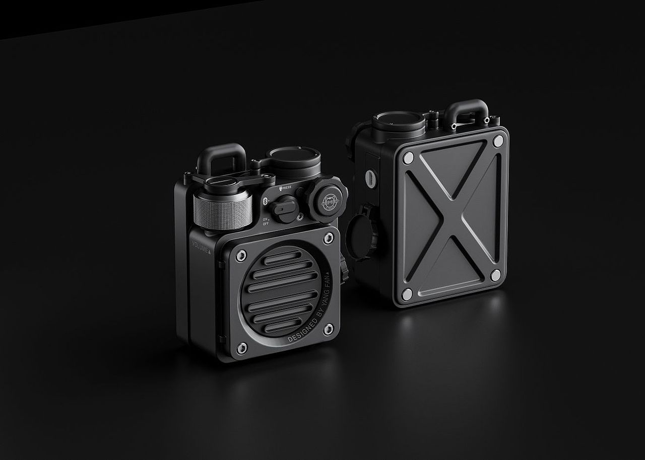 猫王小音箱C4D渲染场景搭建 数码3C小家电产品建模