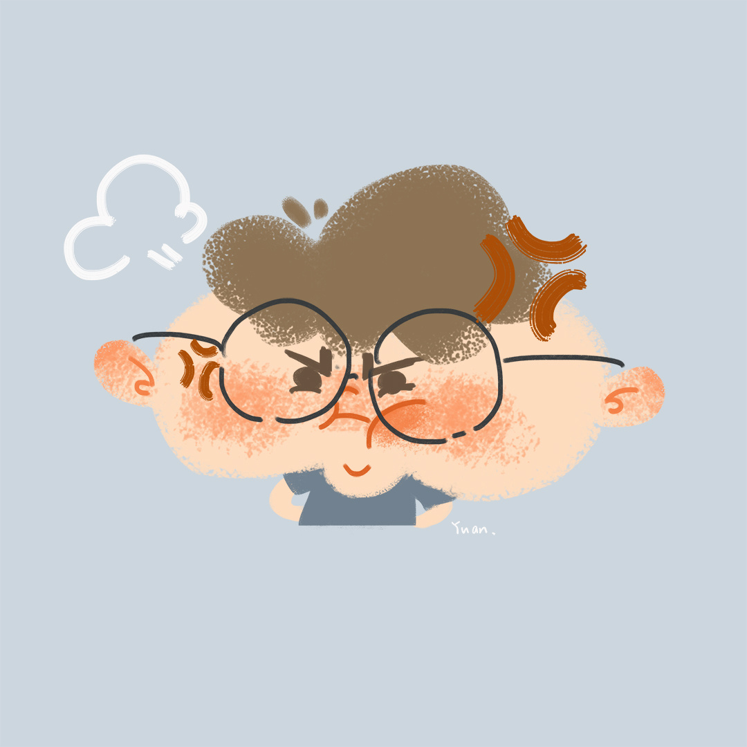 气鼓鼓的小朋友