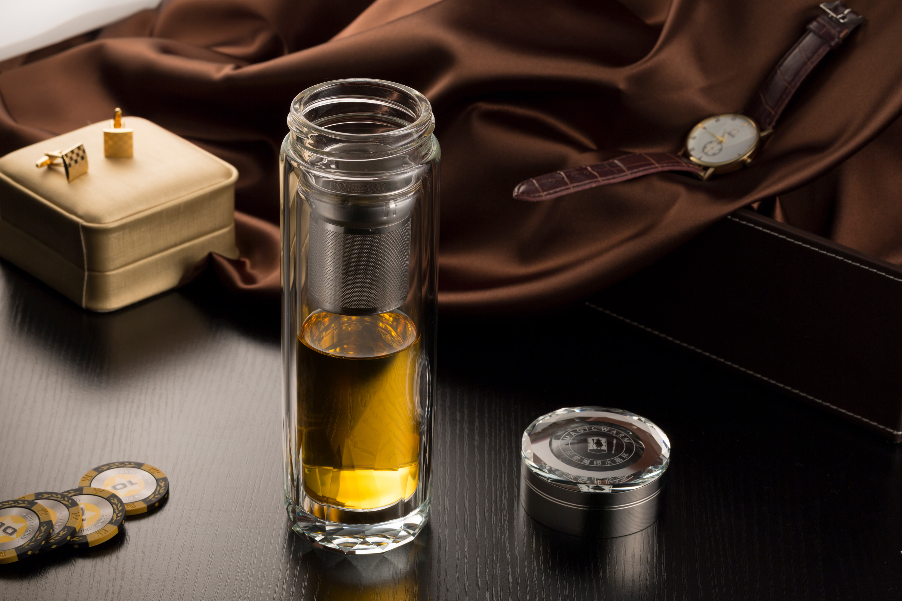 钻石水晶杯双层玻璃杯