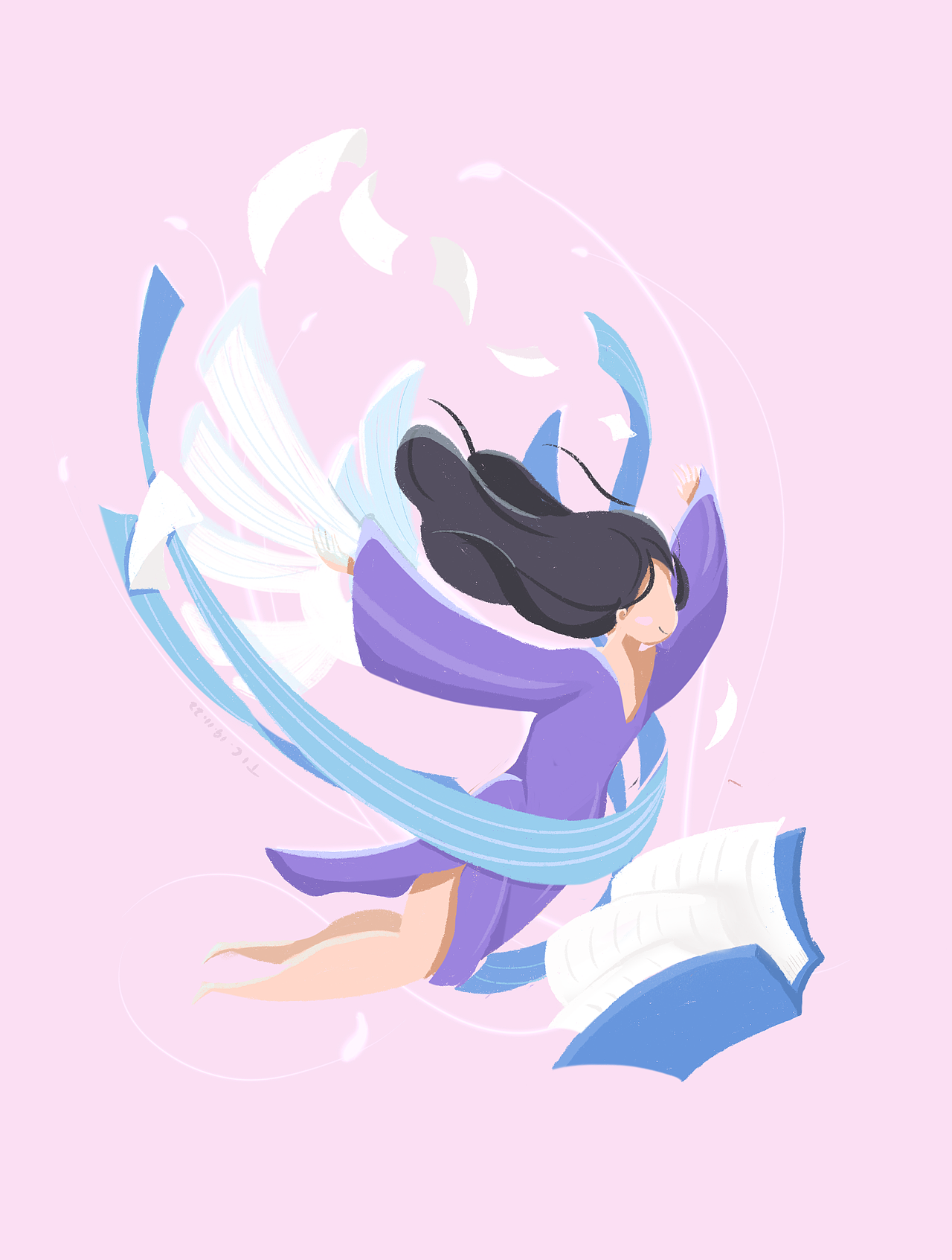 雪月风花·书/系列插画（图ZMTg4NTY3MzUy） - 创作习作 - 站酷设计师菠萝未成熟原创素材 - 站酷ZCOOL