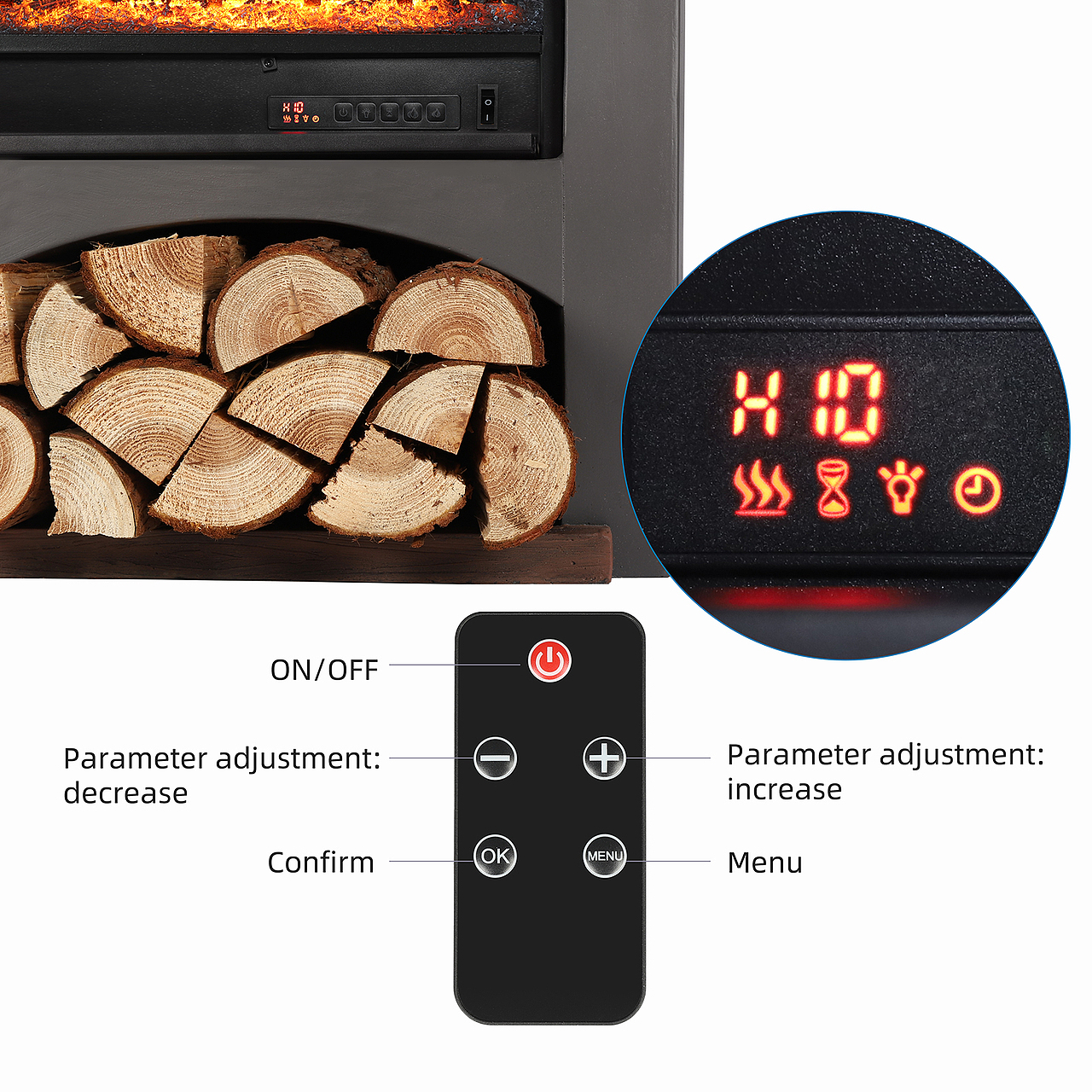 sekey冬季壁炉亚马逊主图a+