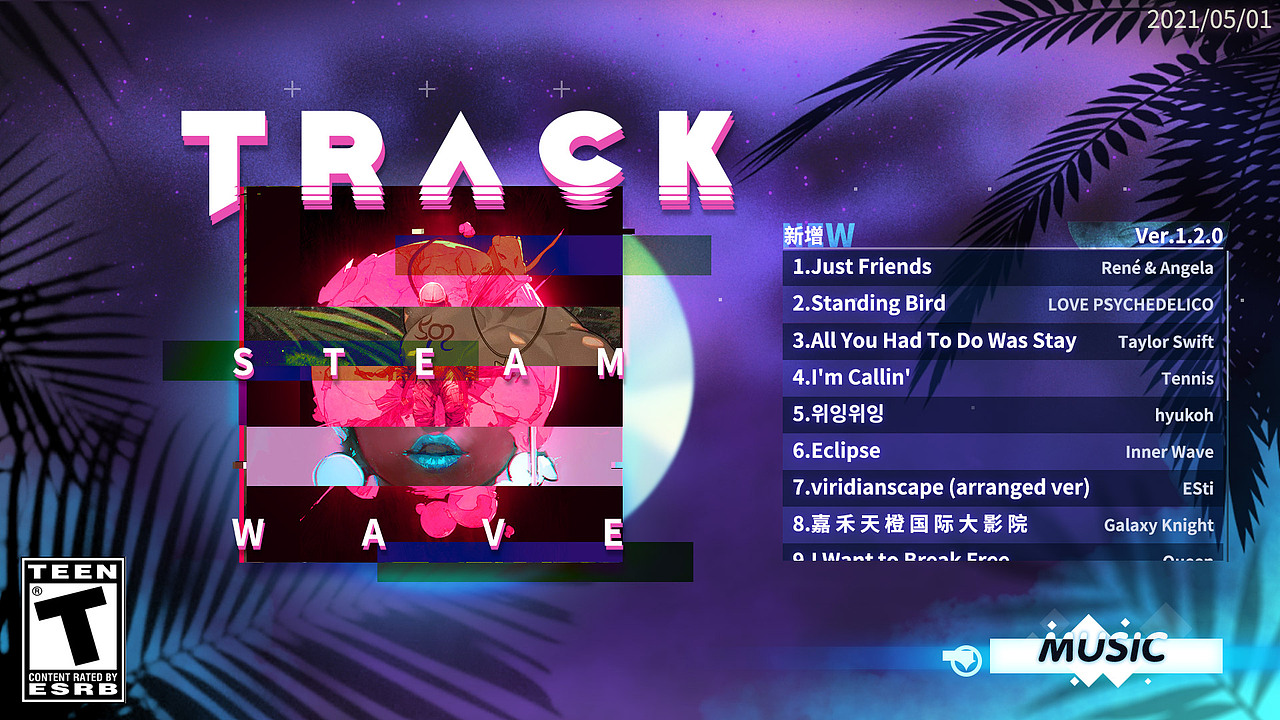 音游《TRACK》——UI风格稿练习(图ZMjUzMDc3NDk2) - 游戏UI - 站酷设计师豆浆包包原创素材 - 站酷ZCOOL