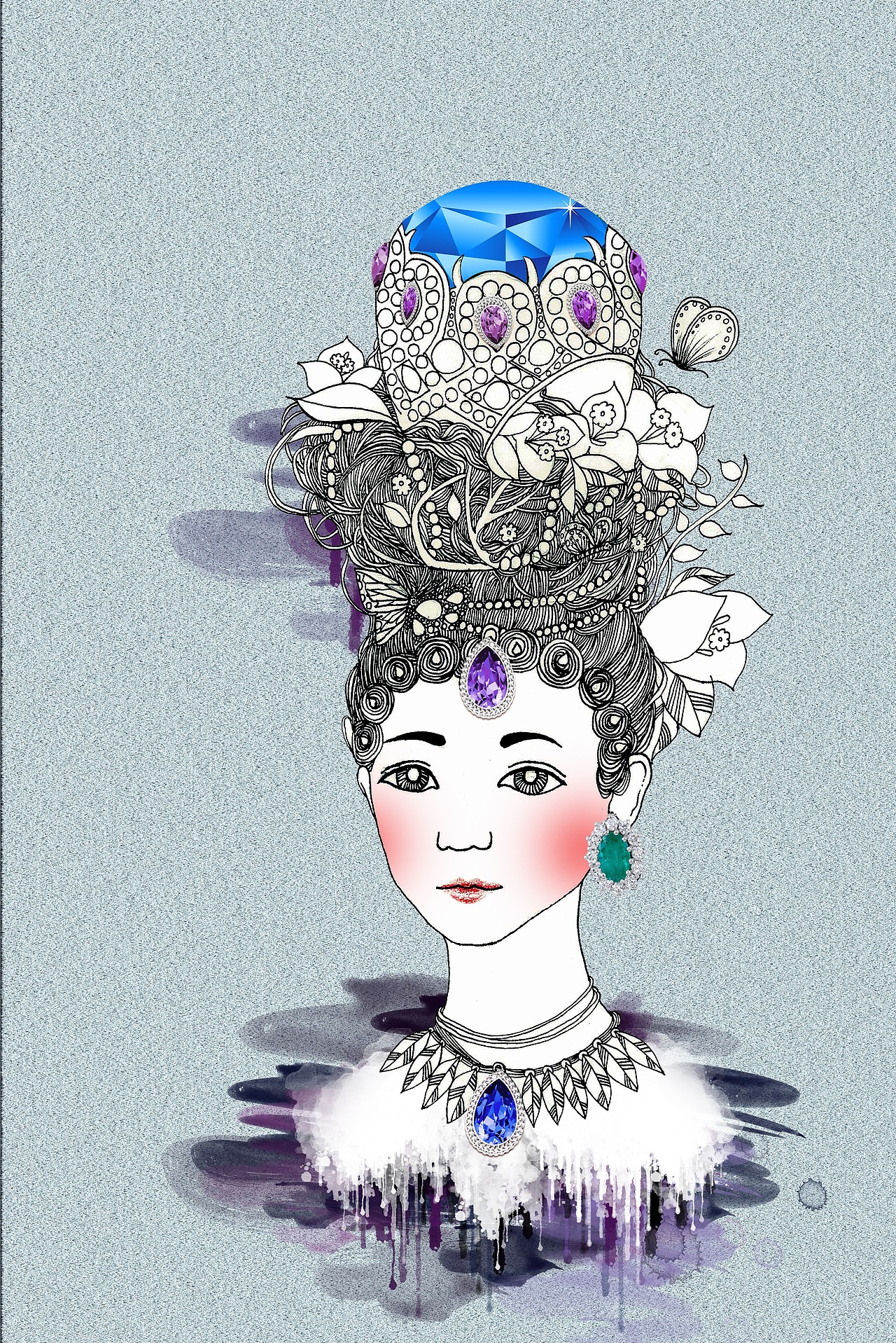 女性线条时尚插画（图ZMTA2NDY4NjA4） - 创作习作 - 站酷设计师flower视界原创素材 - 站酷ZCOOL