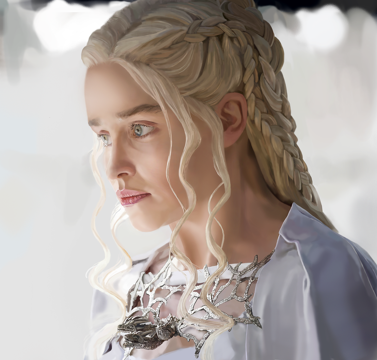 手绘《权利游戏》龙母