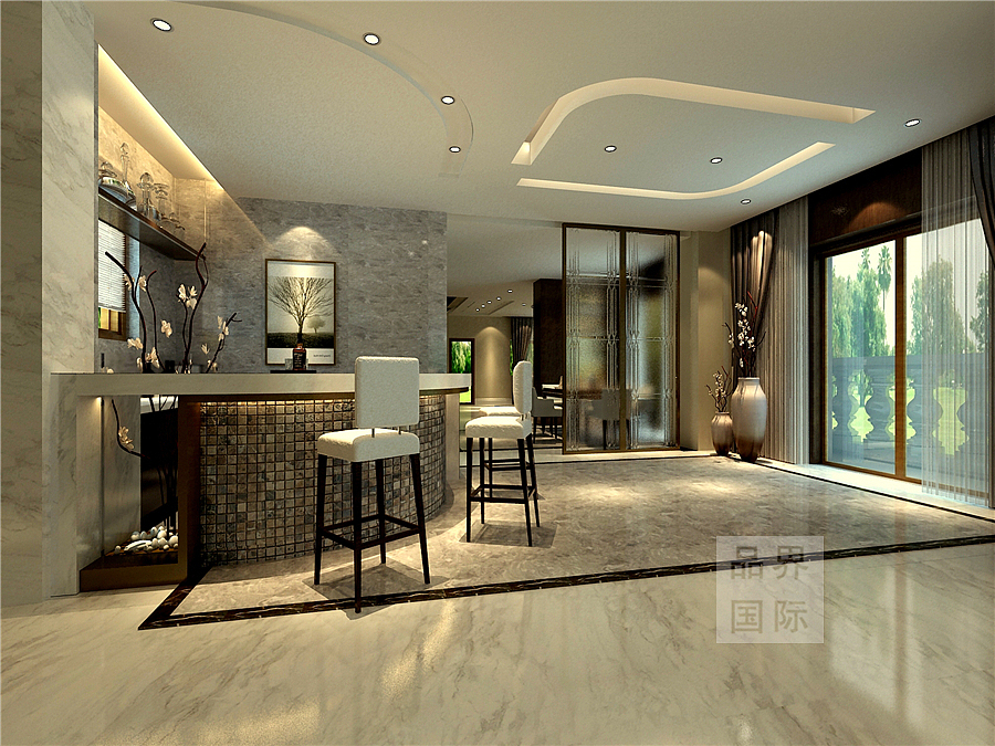 郑州品界设计丨思念果岭950平独栋后现代设计效果图（图ZMTc1OTg3MjI0） - 家装设计 - 站酷设计师淡墨淸彩原创素材 - 站酷ZCOOL