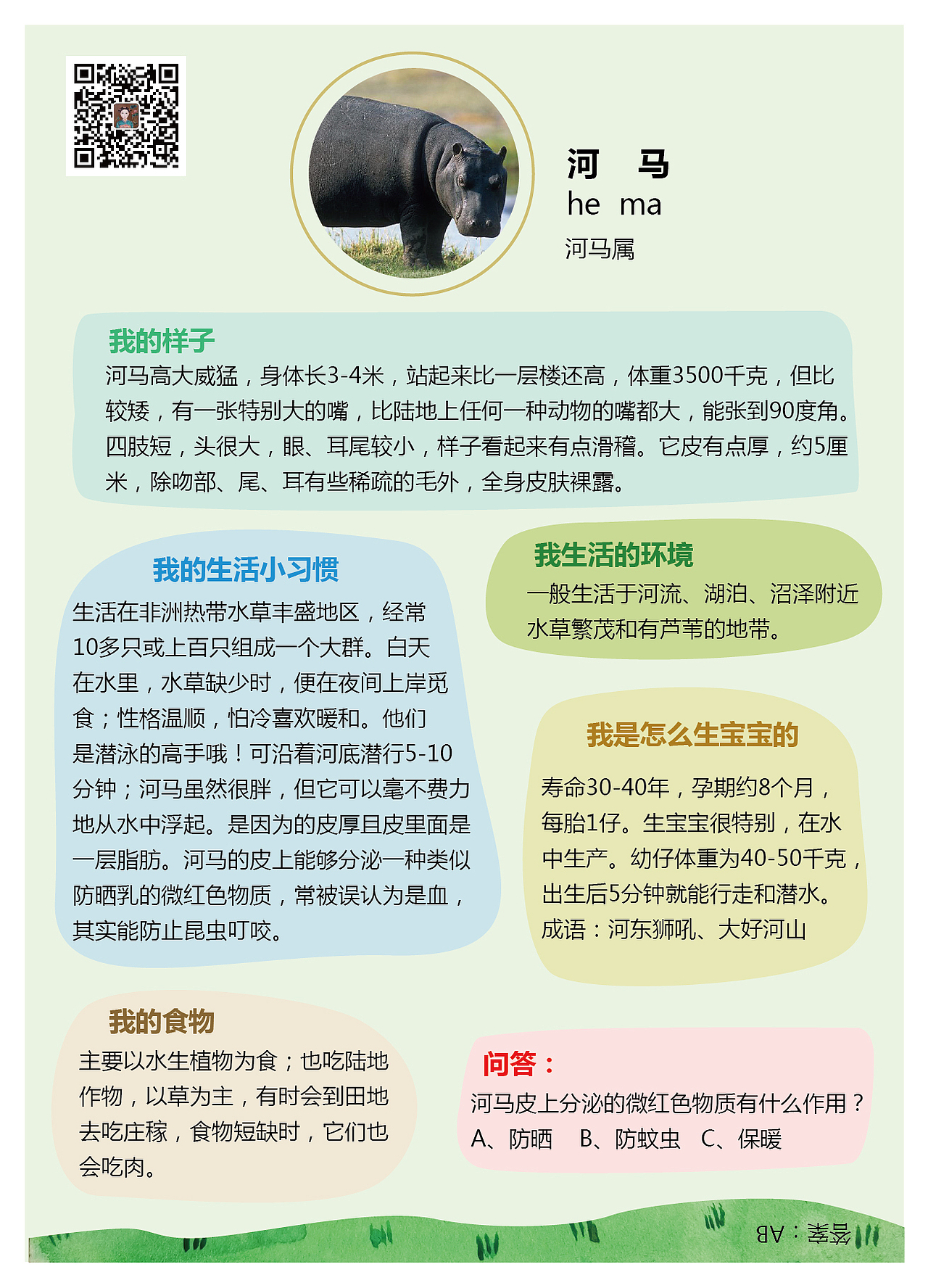 给宝宝画的动物单词图卡（上）