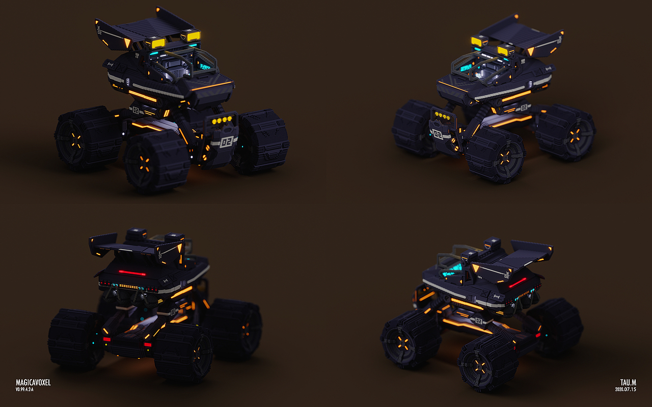 Magicavoxel体素日常之“指挥车”（图ZMjE5MjgwOTQ4） - 机械/交通 - 站酷设计师TauM原创素材 - 站酷ZCOOL