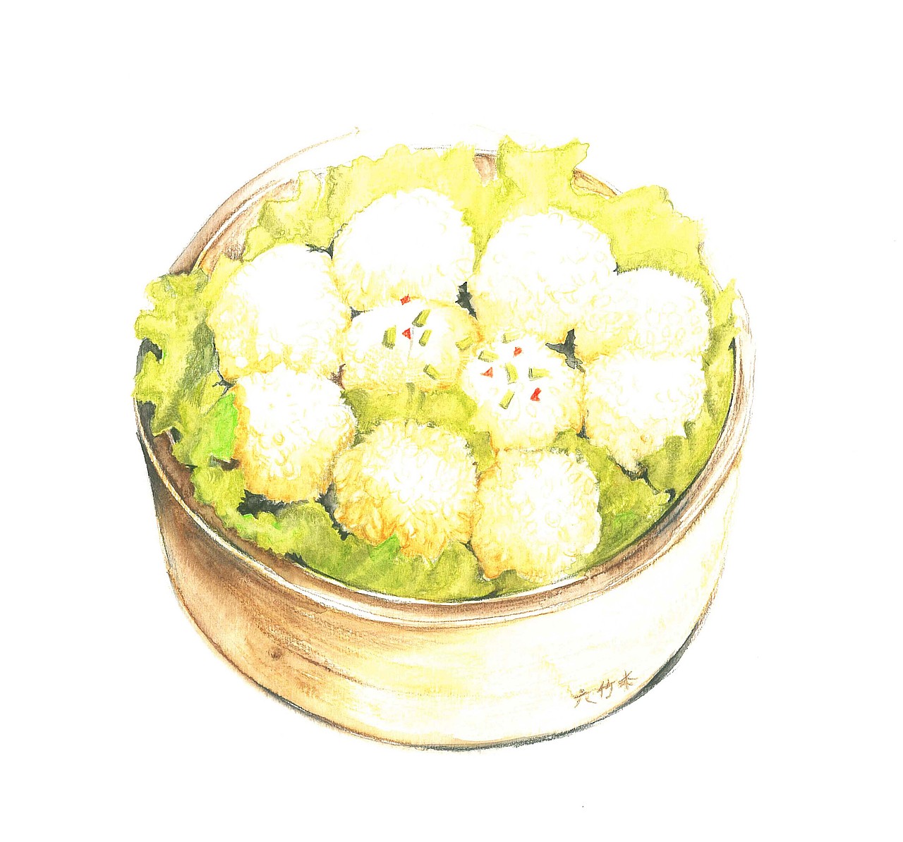 最近的彩铅手绘美食定期更新哦