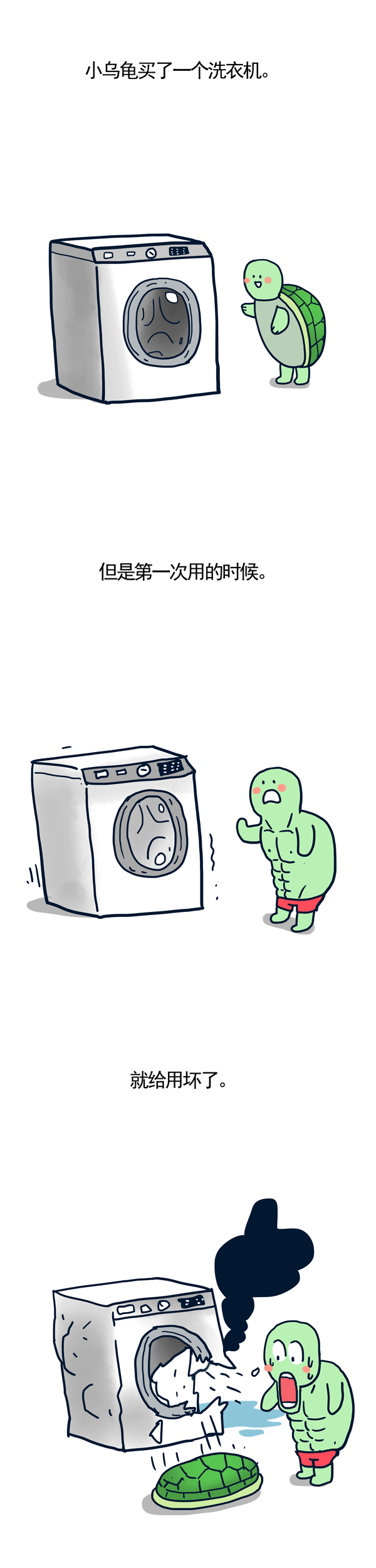 小乌龟买了洗衣机