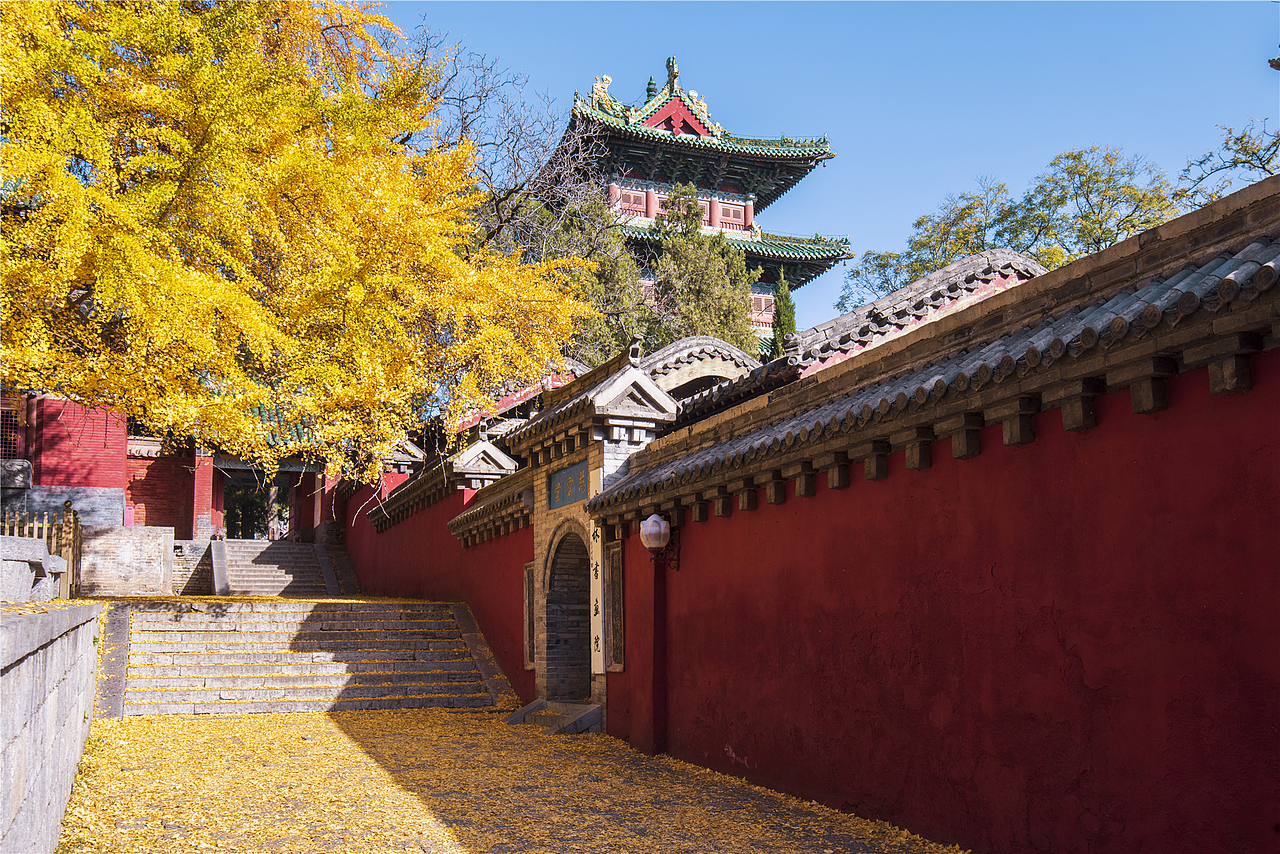 古建筑摄影：嵩山少林寺的秋
