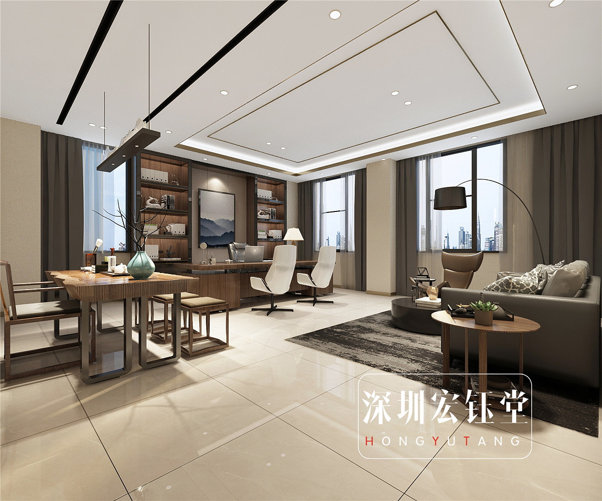 郑州大型企业总部办公楼装修设计效果图（图ZMTg5ODE2NjQ4） - 家装设计 - 站酷设计师郑州早教中心装修原创素材 - 站酷ZCOOL