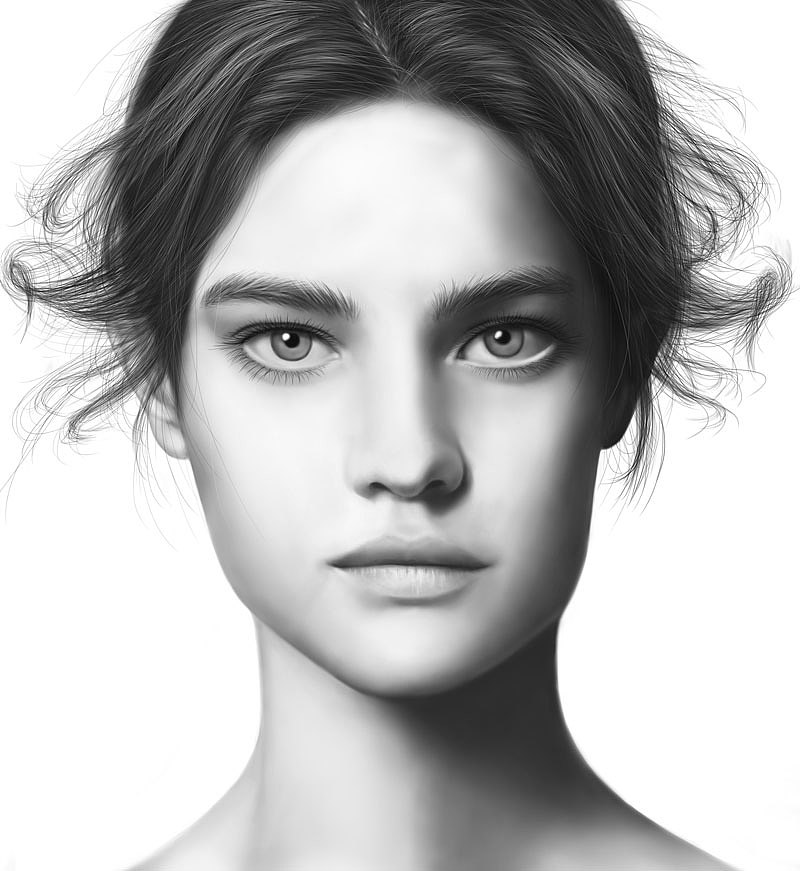 写实人像-黑白练习