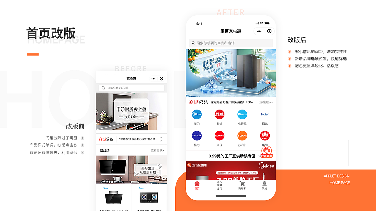 重百家电惠2.0小程序迭代升级（2019）