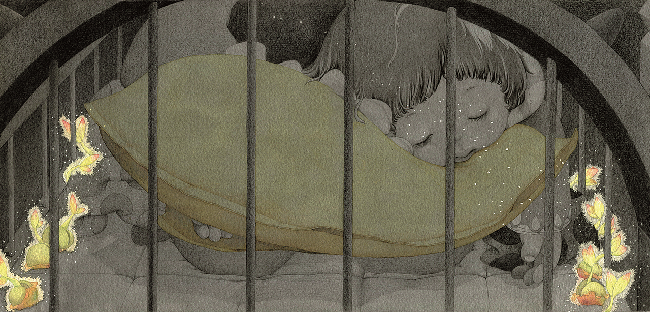 【原创绘本】《梦枕》内图（图ZMTMyMTk1NTc2） - 绘本 - 站酷设计师杨佩琪原创素材 - 站酷ZCOOL