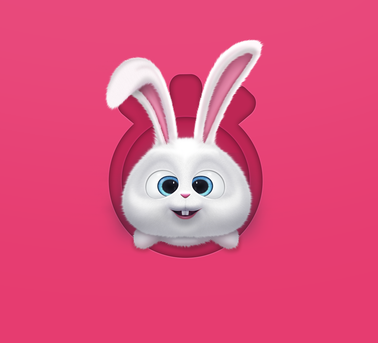 粉色手套兔子可爱微信头像