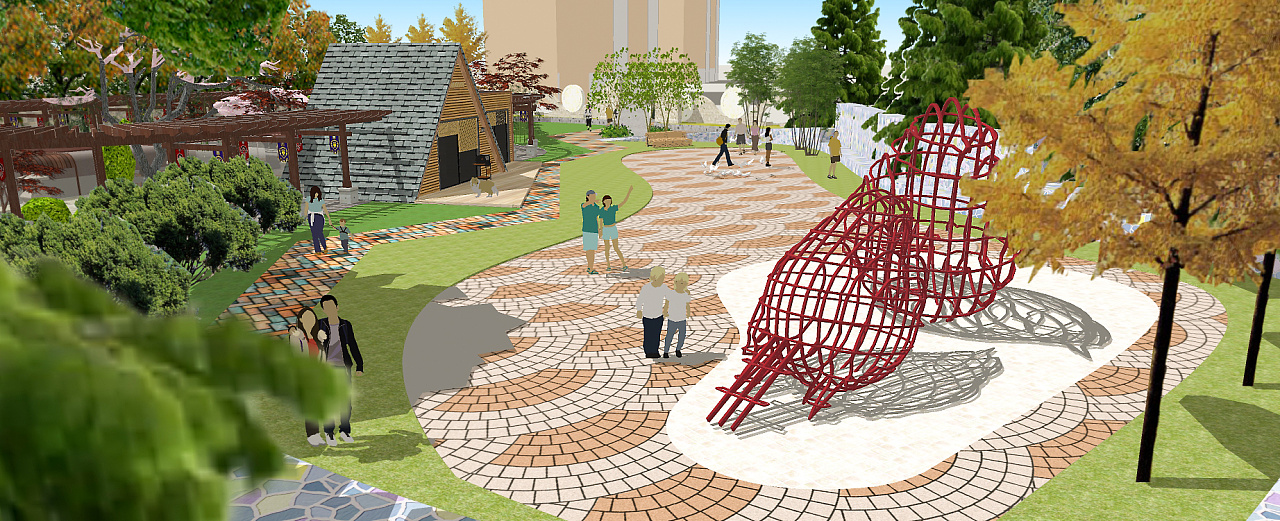 结云镇游戏社区设计——森林节点|空间|景观设计|by瑞德 - 原创作品