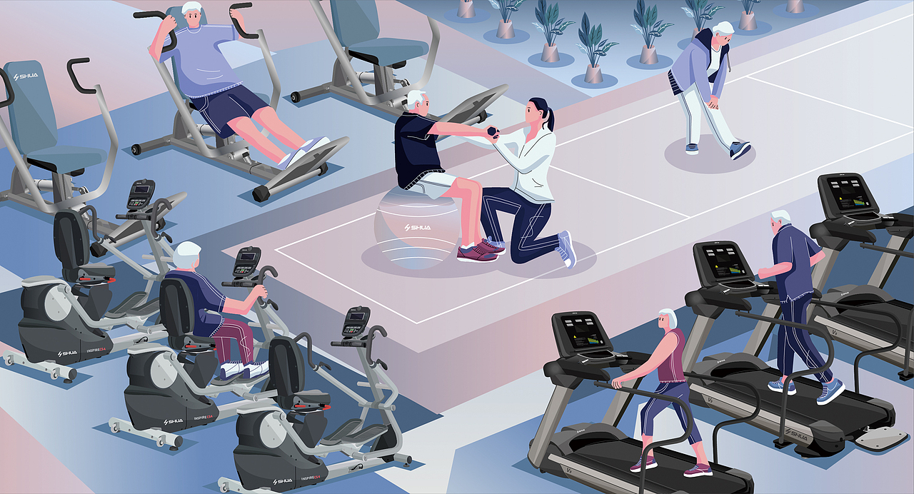 舒华体育台历插画设计（图ZMjkwMTkyNjQ0） - 商业插画 - 站酷设计师Suda的苏原创素材 - 站酷ZCOOL