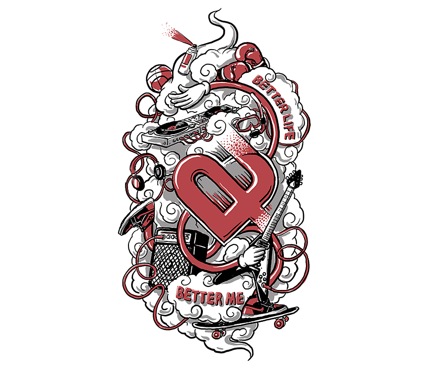 A Plus 健身工作室 室内壁画