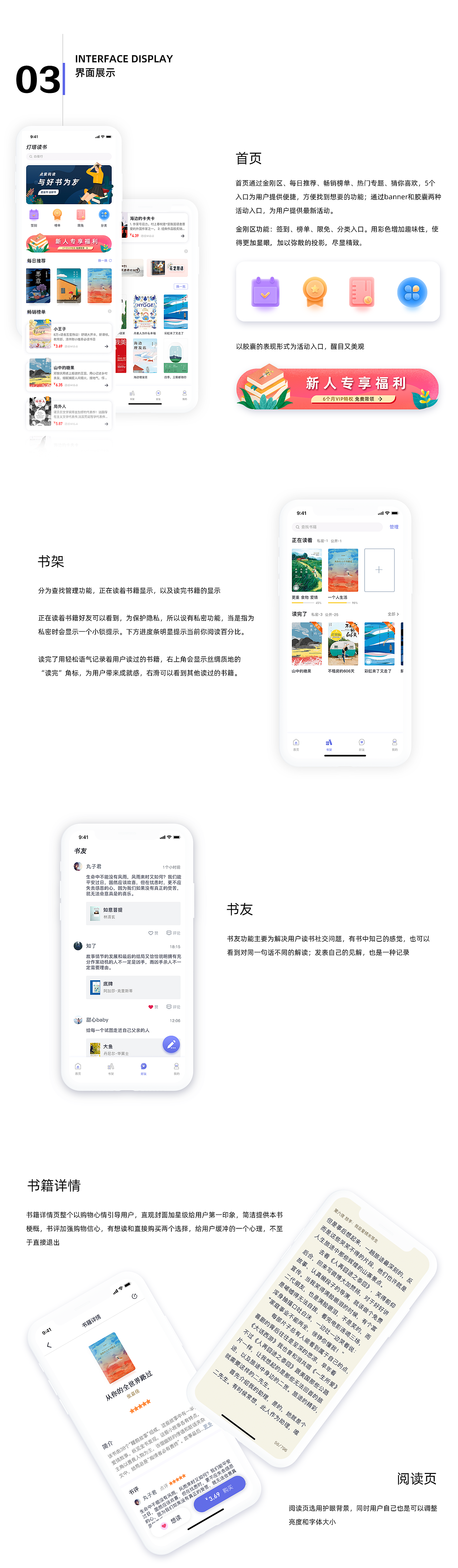 《灯塔阅读》概念APP（图ZMjE1MDU2MDg4） - APP界面 - 站酷设计师四喜丸子呀原创素材 - 站酷ZCOOL