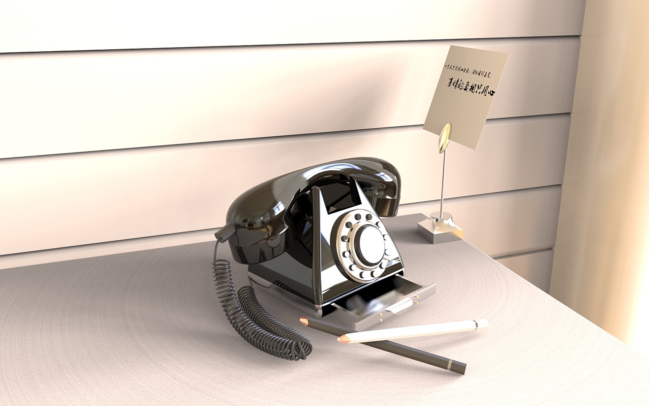 学生临摹产品 复古电话