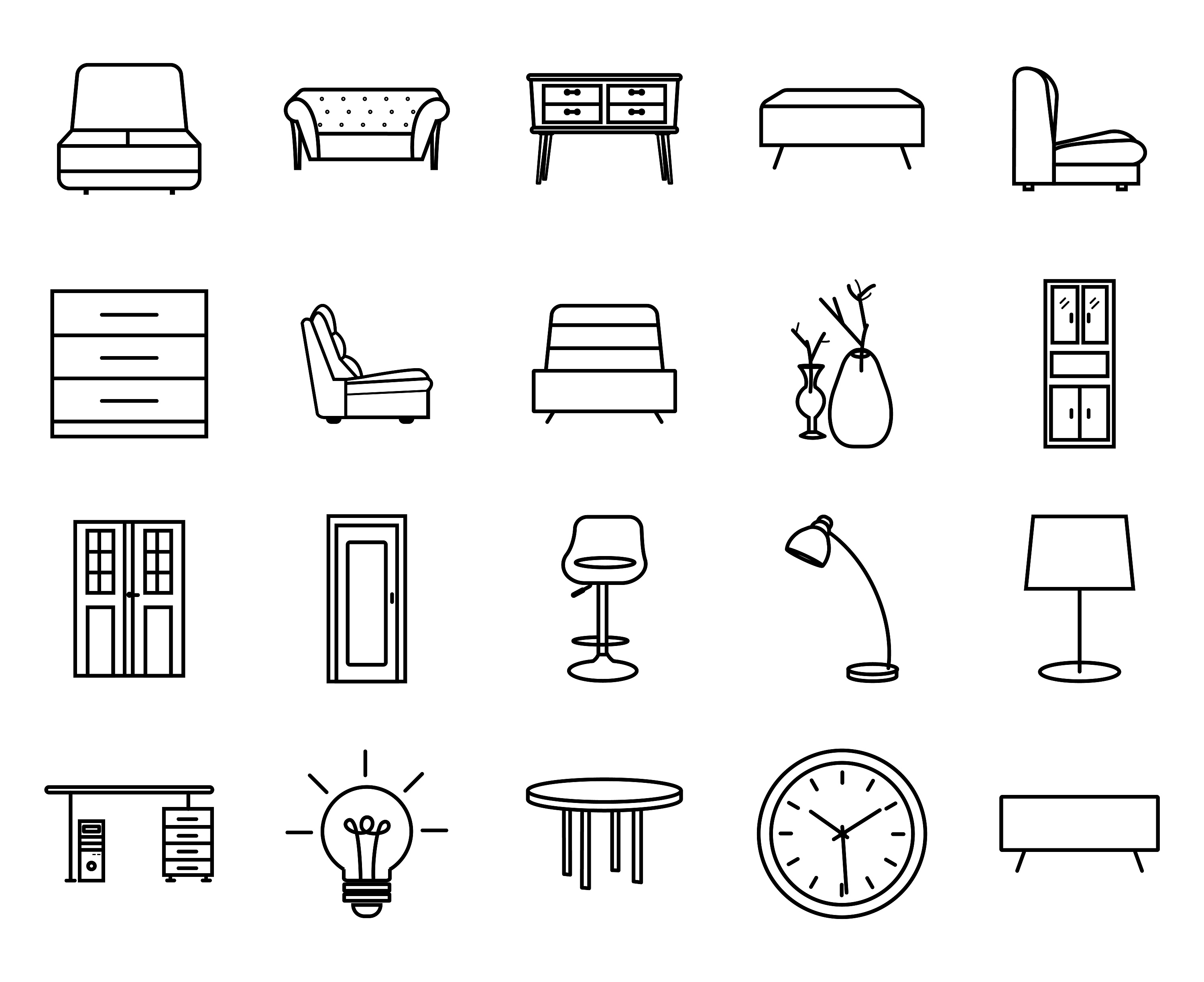 家居-家具图标设计