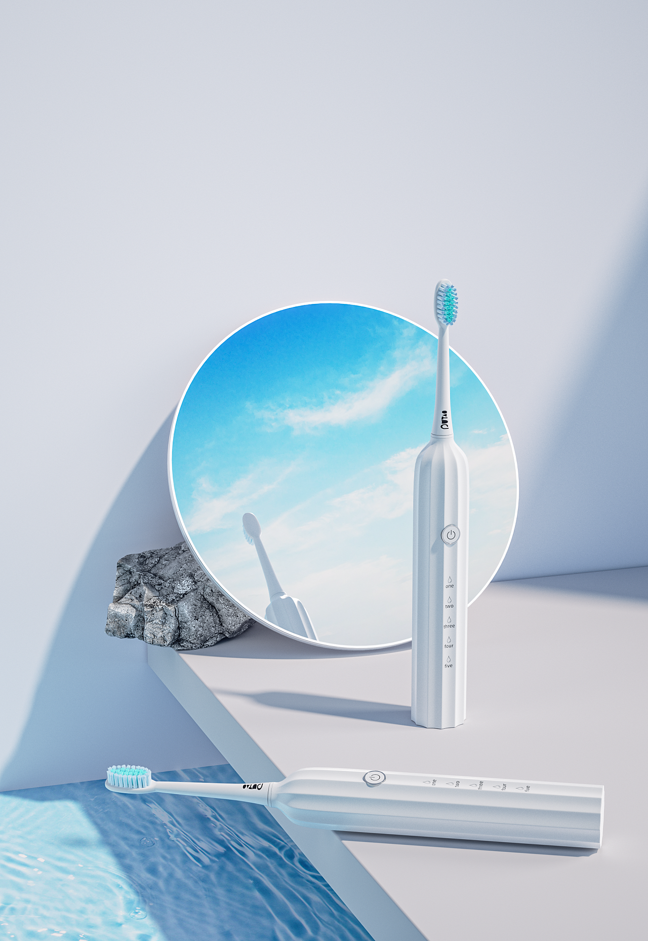 牙刷场景渲染练习