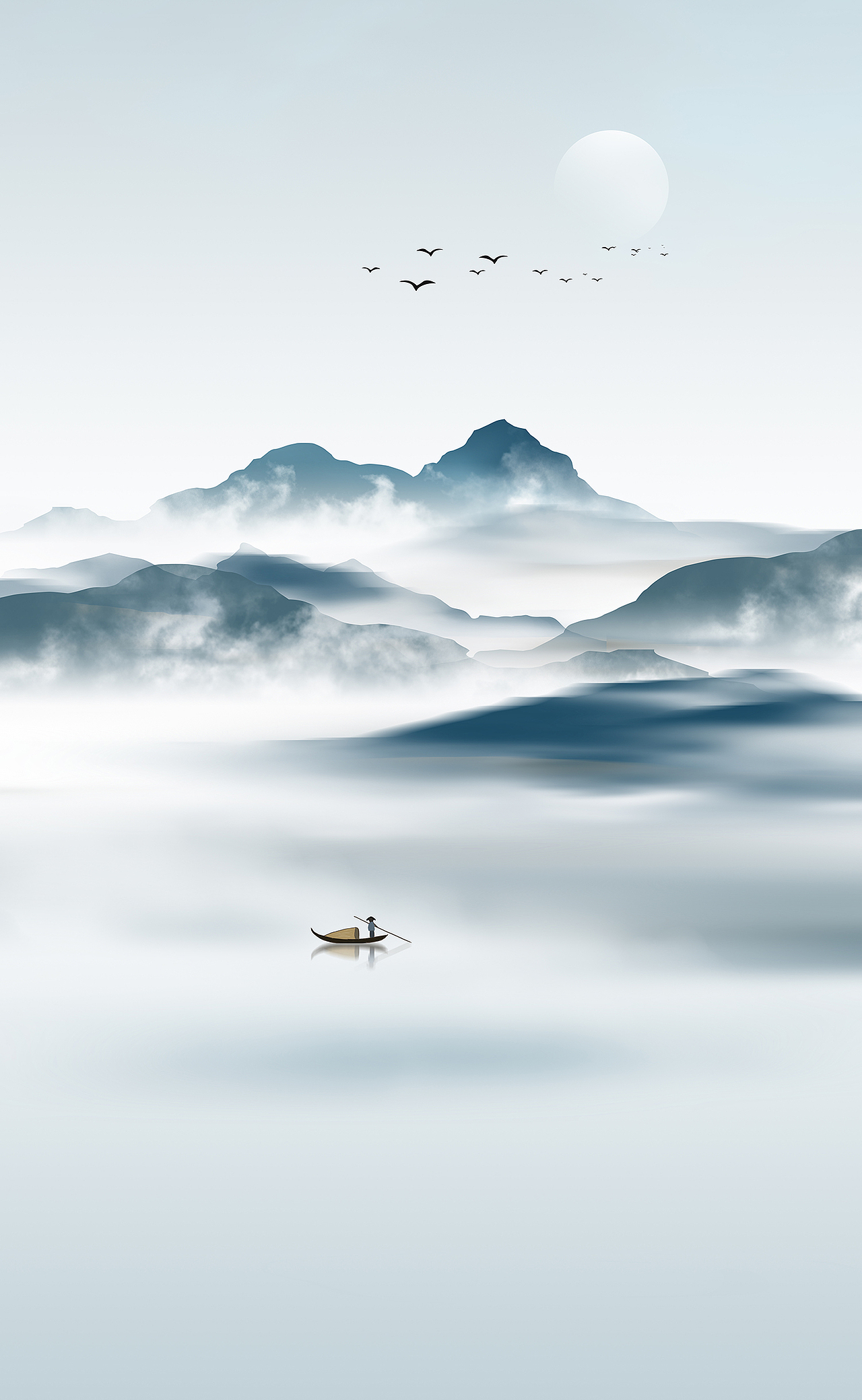 一些风格迥异的水墨山水画2.0