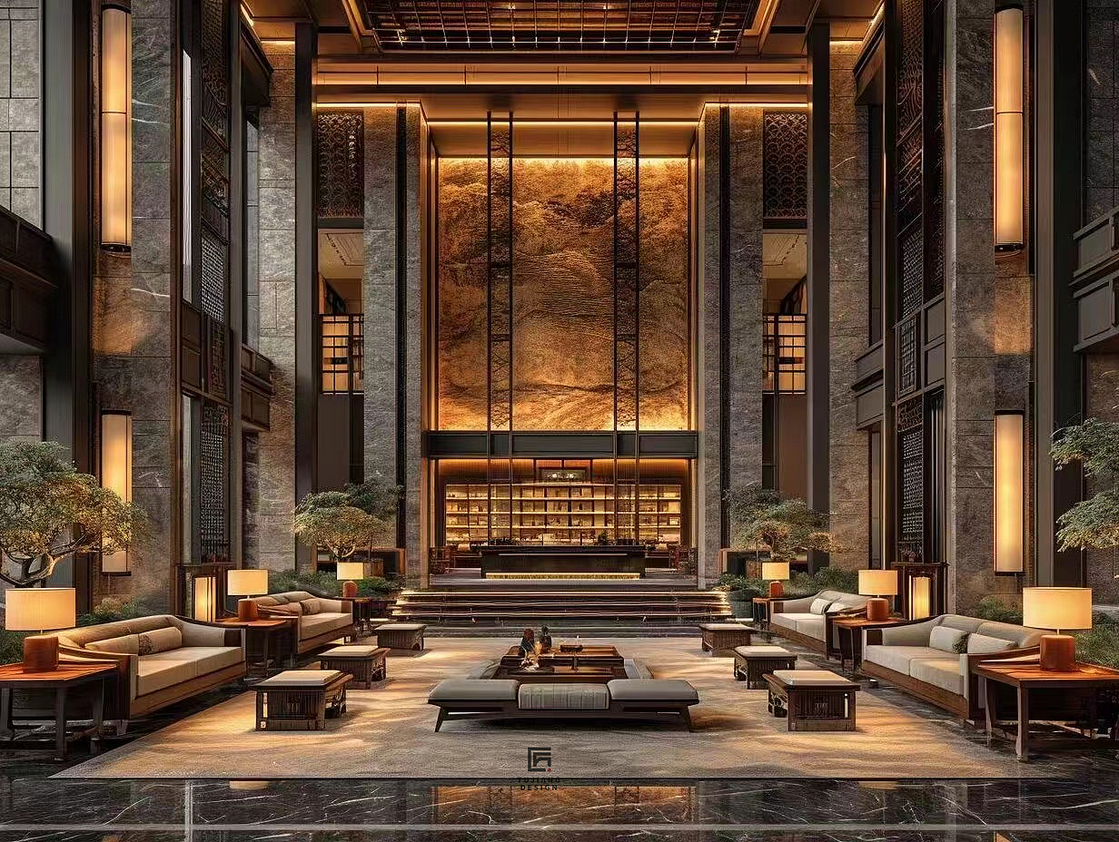 新中式酒店会所设计|演绎精致优雅中式意境（图ZMzYwNjI0NjMy） - 酒店餐饮设计 - 站酷设计师钱多多全案设计原创素材 - 站酷ZCOOL