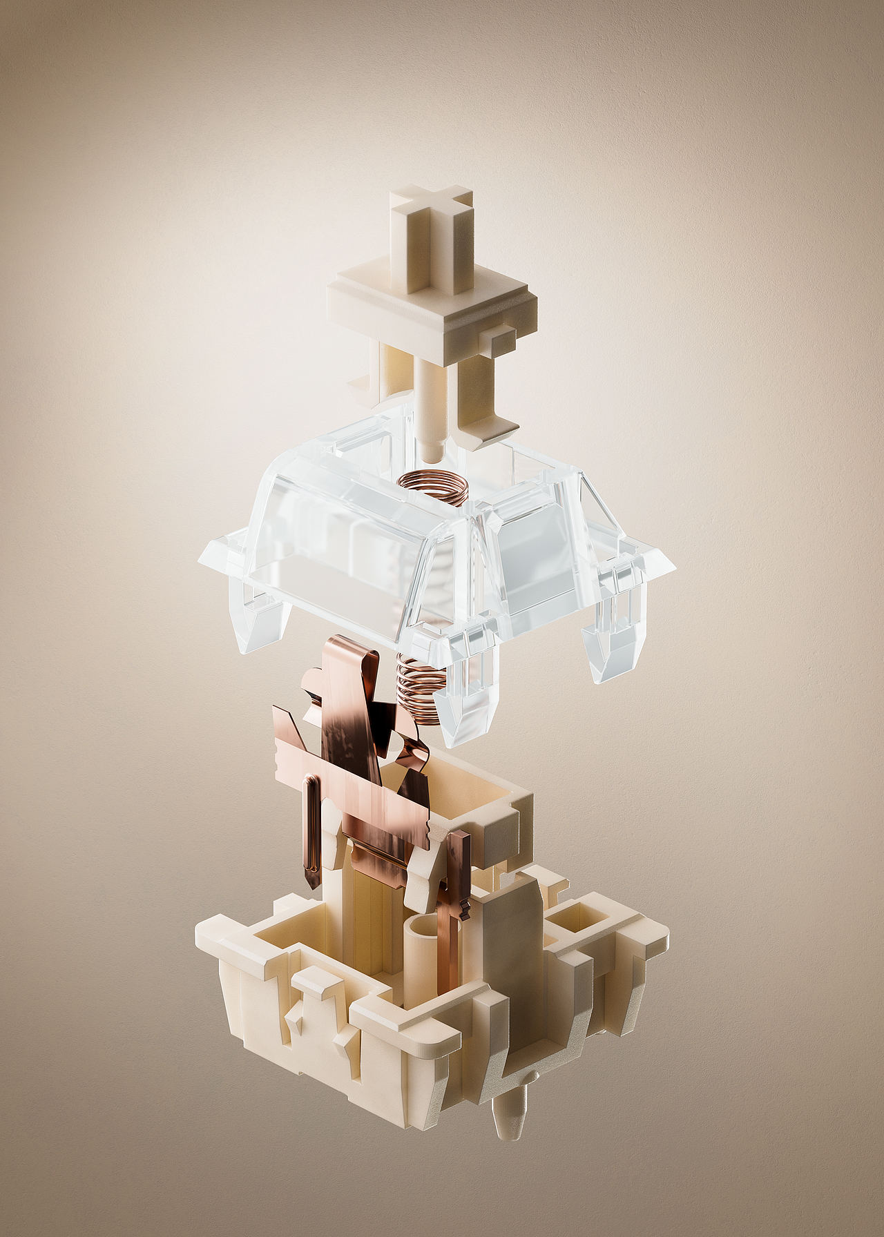 木纹键盘/产品渲染