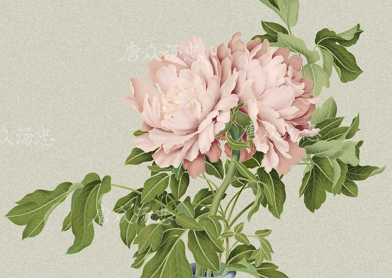 古画临摹 —— 郎世宁《聚瑞图》《瓶花图》《午瑞图》